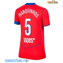 Camisa de time de futebol Paris Saint-Germain Marquinhos #5 Replicas 3º Equipamento Feminina 2025-26 Manga Curta
